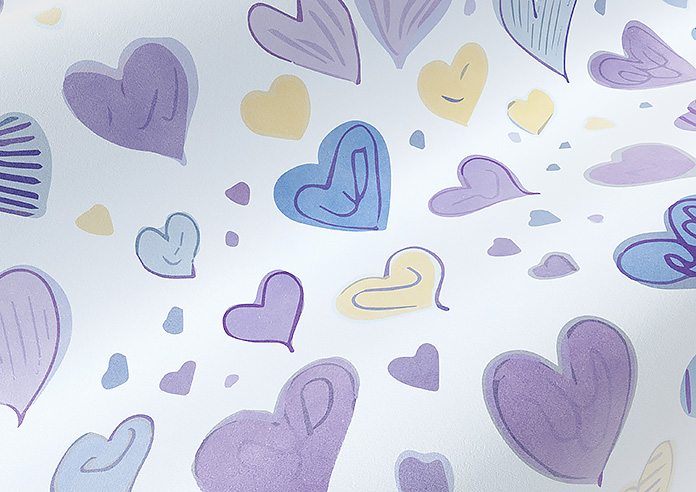 Sweetheart, Purple - Roman Blind - Image 4